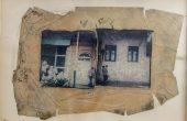 ”Expedition No.1″, from “Expedition” series , mixed media, polaroid photography, a collage of two images all transferred onto a glass, 24 x 33.5 cm, unique edition, 2018