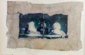 ”Expedition No.1″, from “Expedition” series , mixed media, polaroid photography, a collage of two images all transferred onto a glass, 24 x 33.5 cm, unique edition, 2018