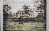 Untitled, from “Phototrope” series, analog photography, image transferred on paper, unique edition, 175×90 cm, 2019